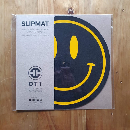 12" Slipmat - Black Smiley